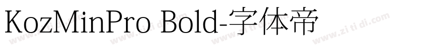 KozMinPro Bold字体转换